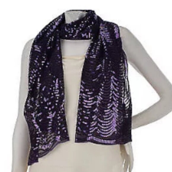 Joan Rivers Accessories - Joan Rivers Wrapped in Sparkle Sequin Scarf  14865
